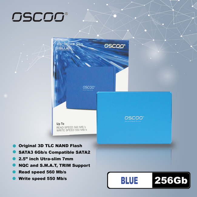 Ổ cứng SSD OSCOO Blue 256Gb