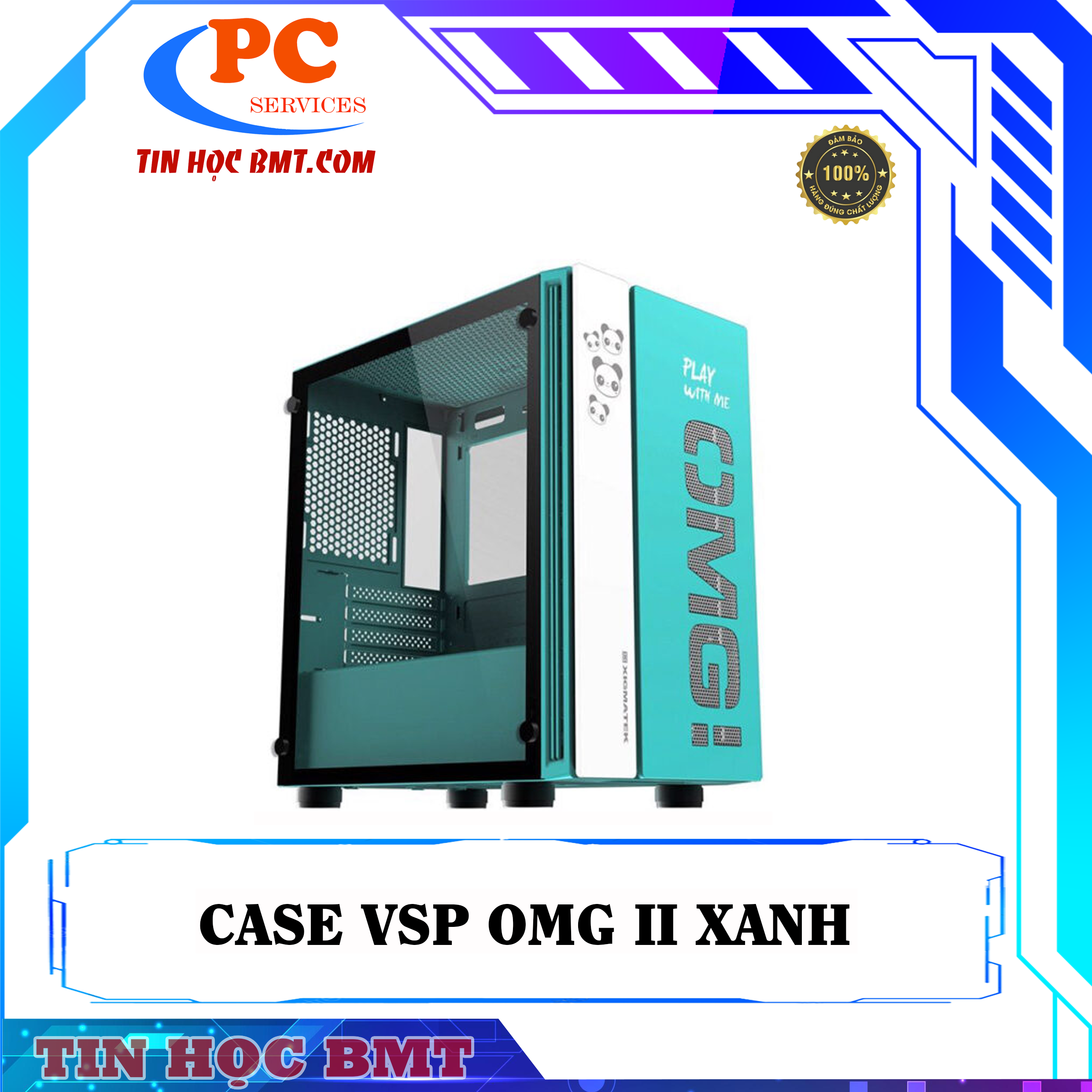 Case VSP OMG-II Mid Tower Xanh