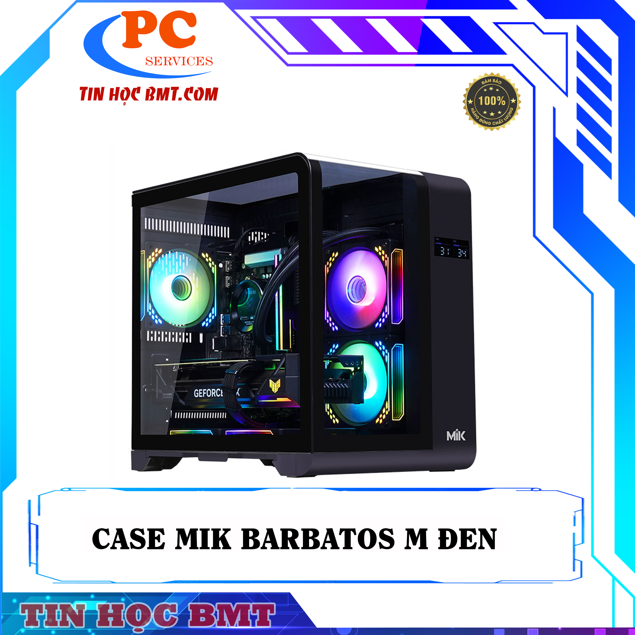 Case máy tính MIK BARBATOS M BLACK