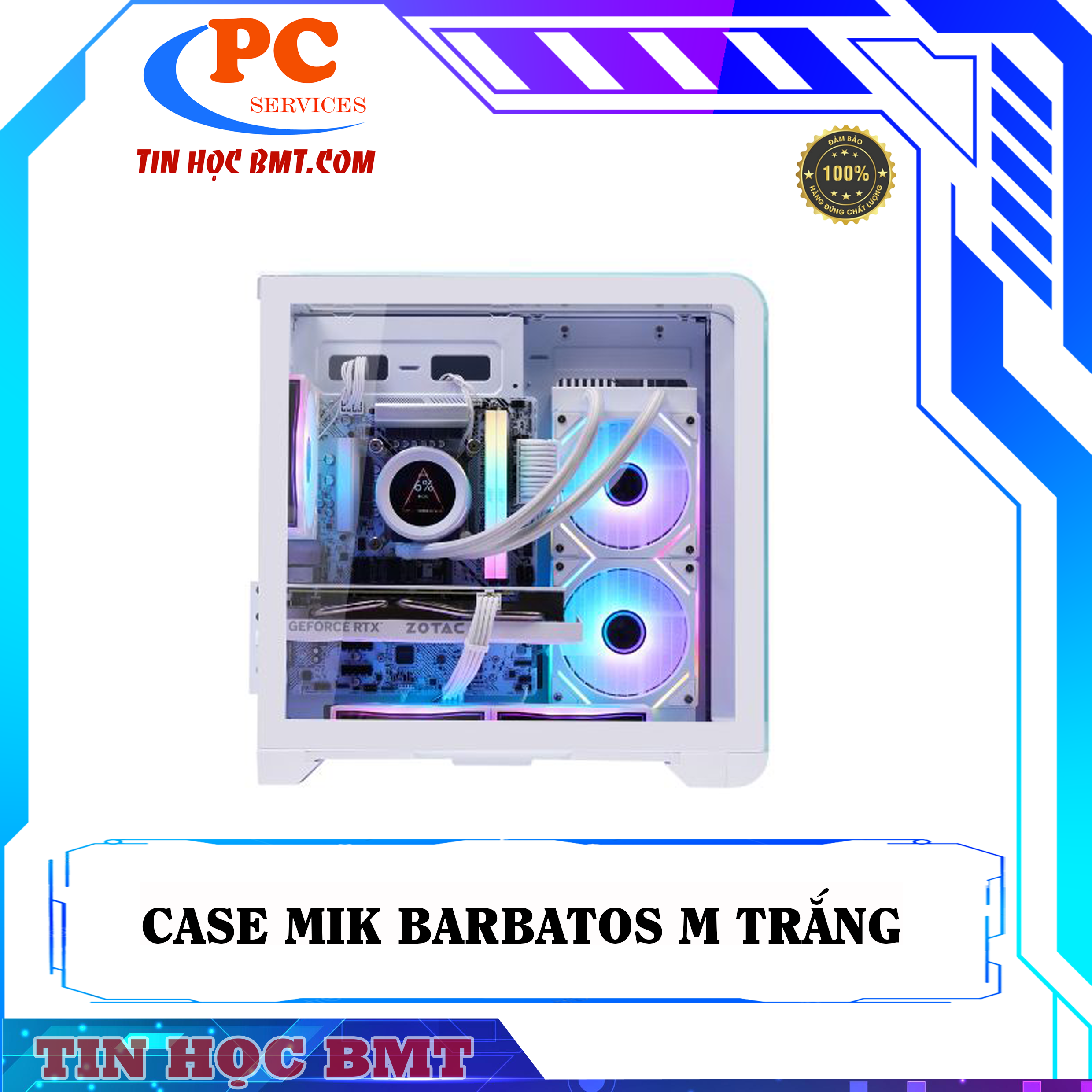 Case máy tính MIK BARBATOS M TRẮNG
