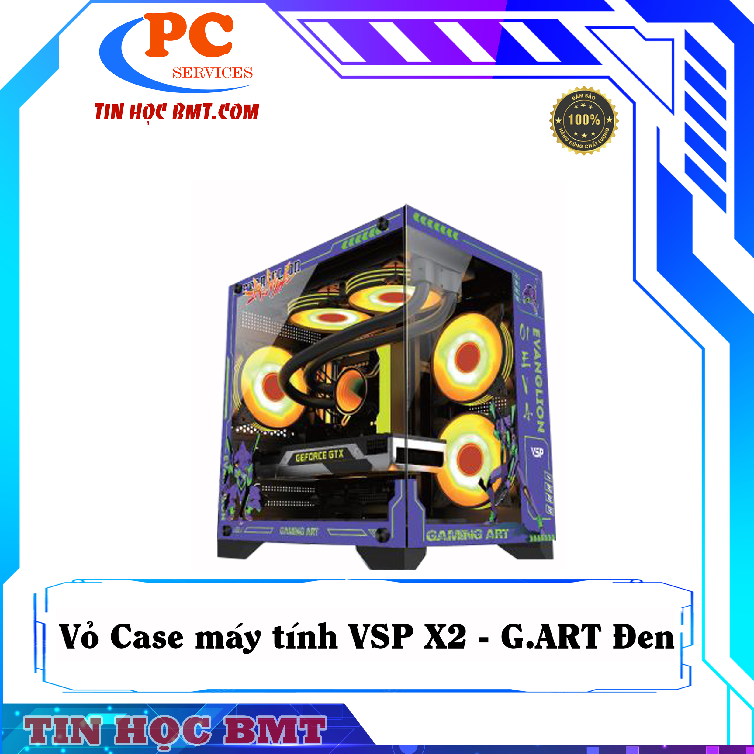 Vỏ Case máy tính VSP X2 - G.ART ĐEN