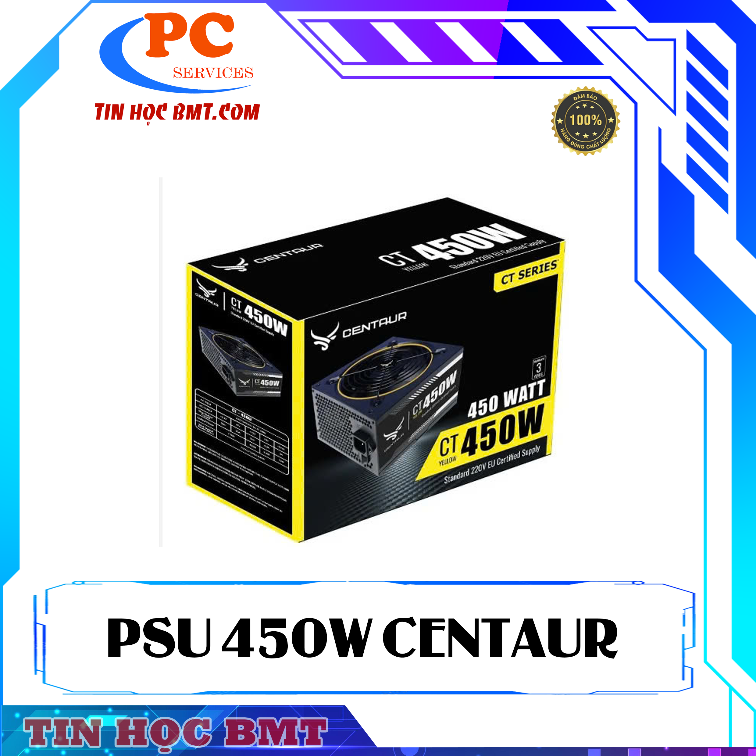 Nguồn máy tính Centaur 450W 80 Plus