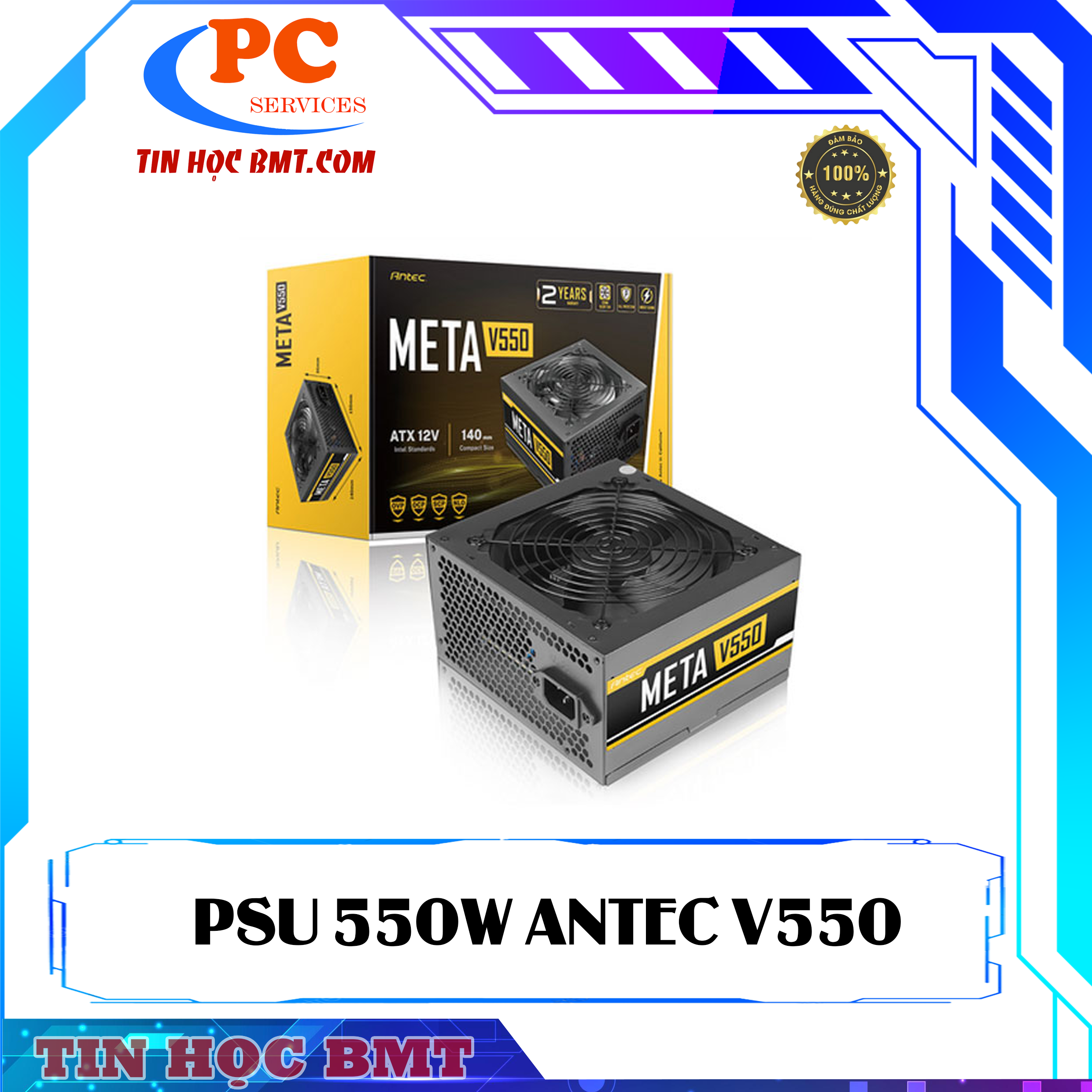 Nguồn máy tính ANTEC Meta V550 (550W | Non-Modular)