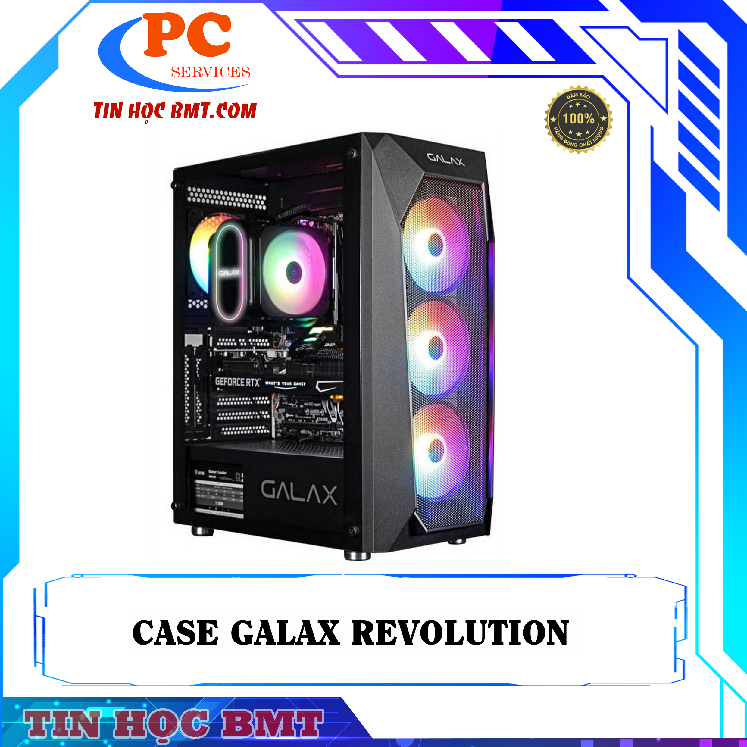 Case Galax Revolution-05 Mid Tower Đen