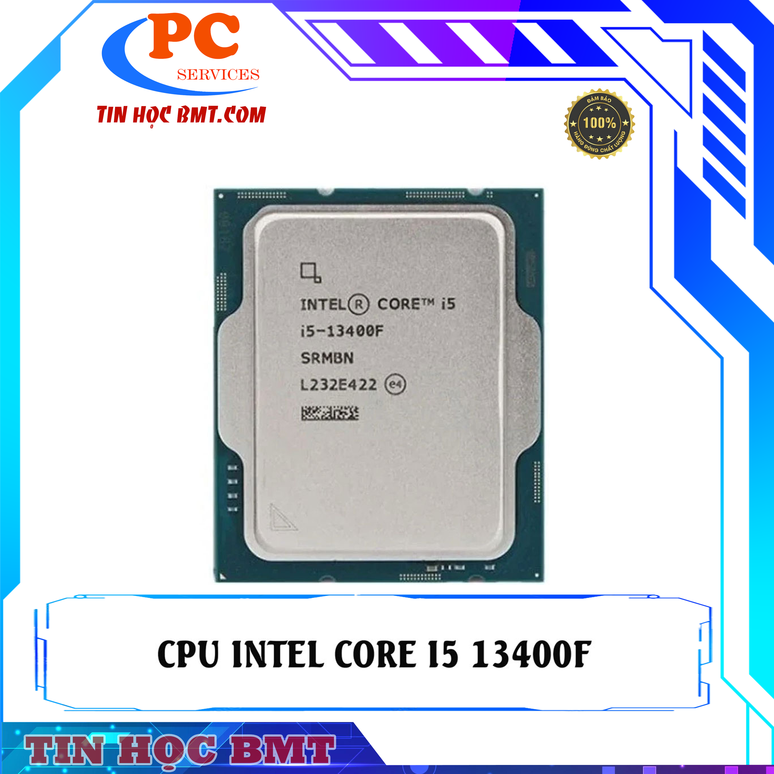 Bộ vi xử lý Intel Core i5 13400F / 2.5GHz Turbo 4.6GHz / 10 Nhân 16 Luồng / 20MB / LGA 1700