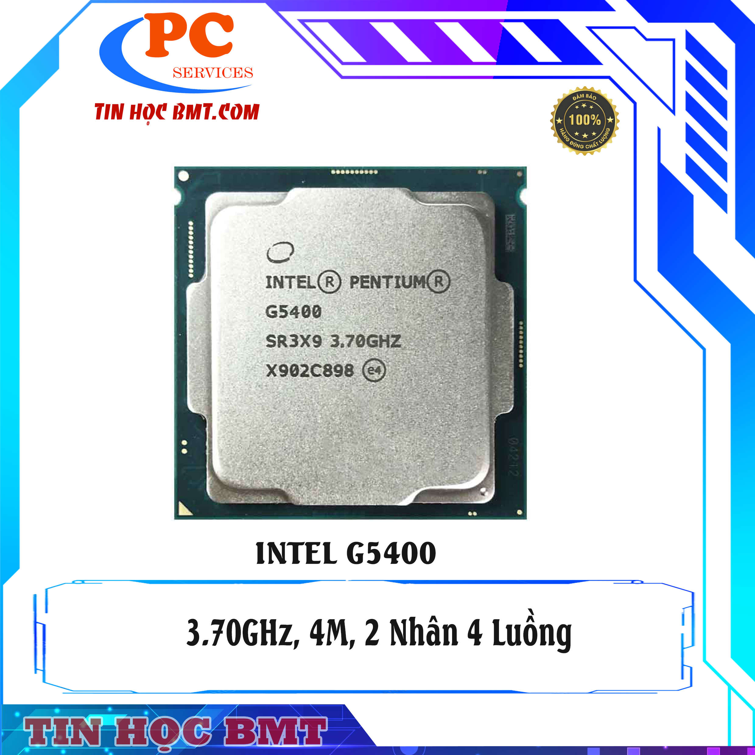 CPU Intel Pentium G5400 (3.70GHz, 4M, 2 Cores 4 Threads) 2nd