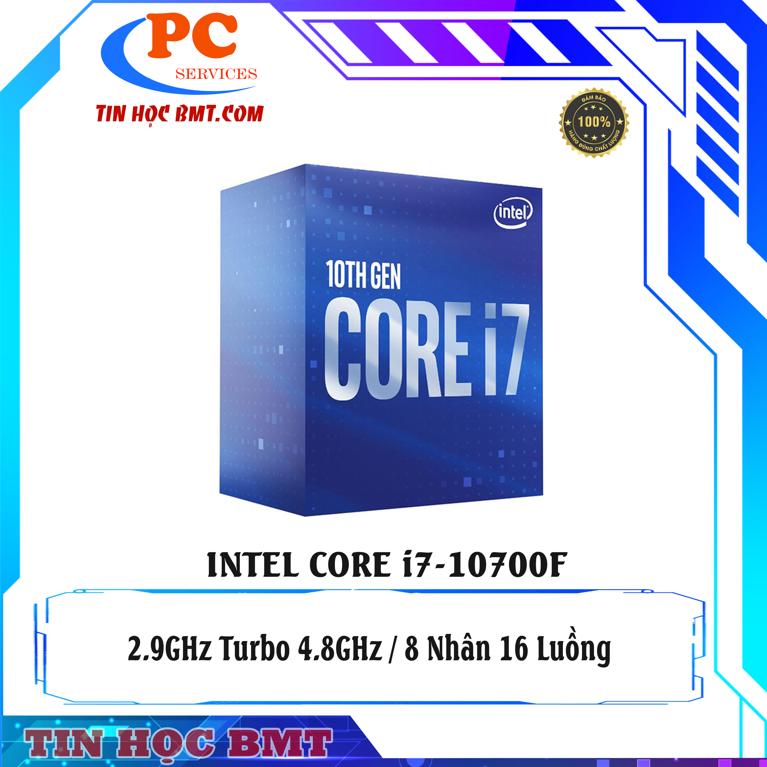 CPU Intel Core I7 10700F | LGA1200, Turbo 4.80 GHz, 8C/16T, 16MB