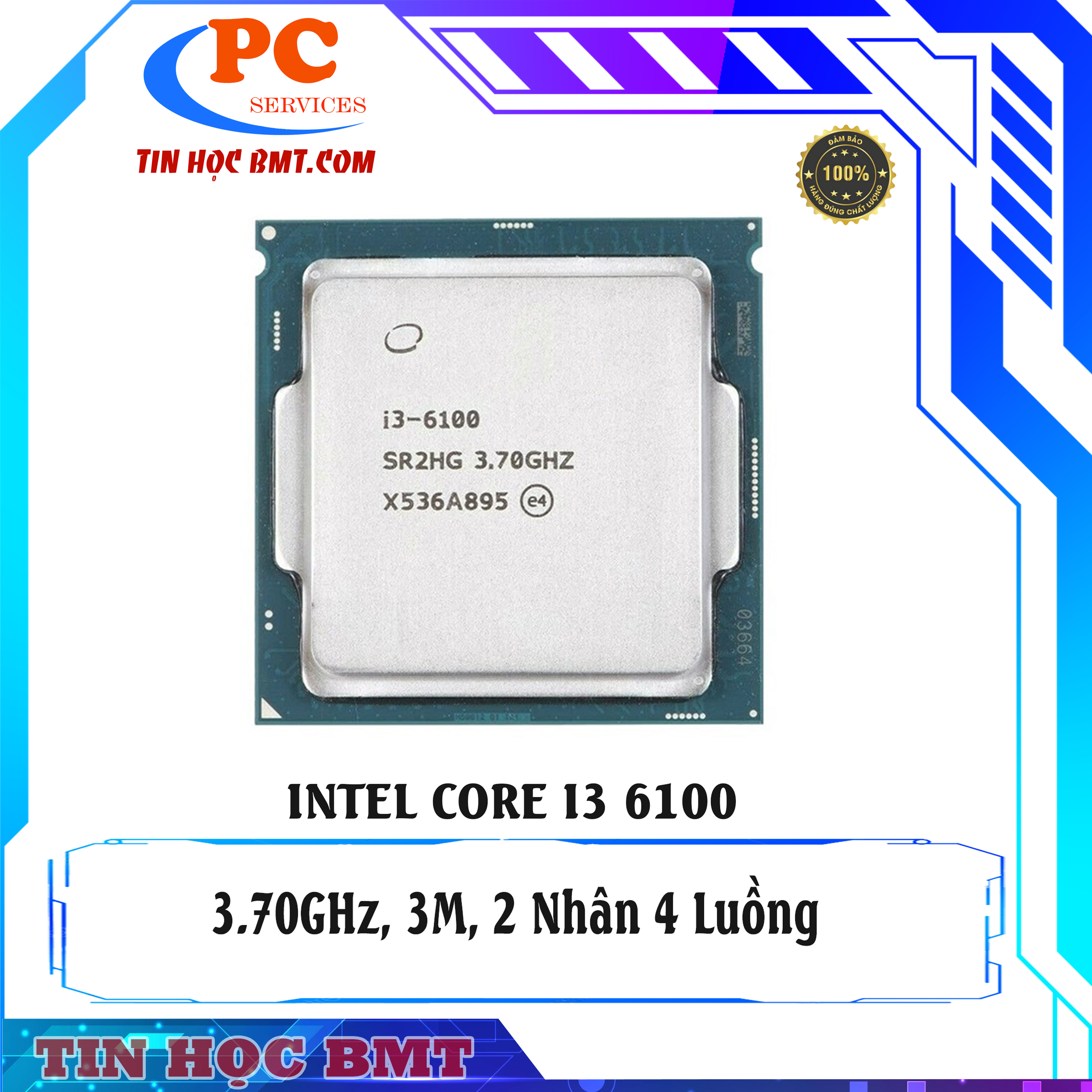 CPU Intel Core i3 6100 (3.70GHz, 3M, 2 Cores 4 Threads) 2nd