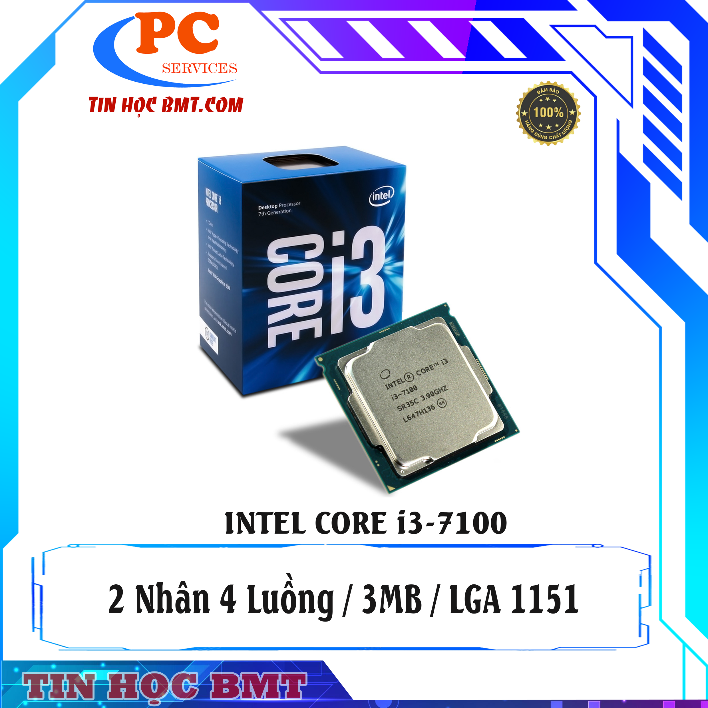 CPU Intel Core i3 7100 QSD | 3.90GHz, 3M, 2 Cores 4 Threads QSD