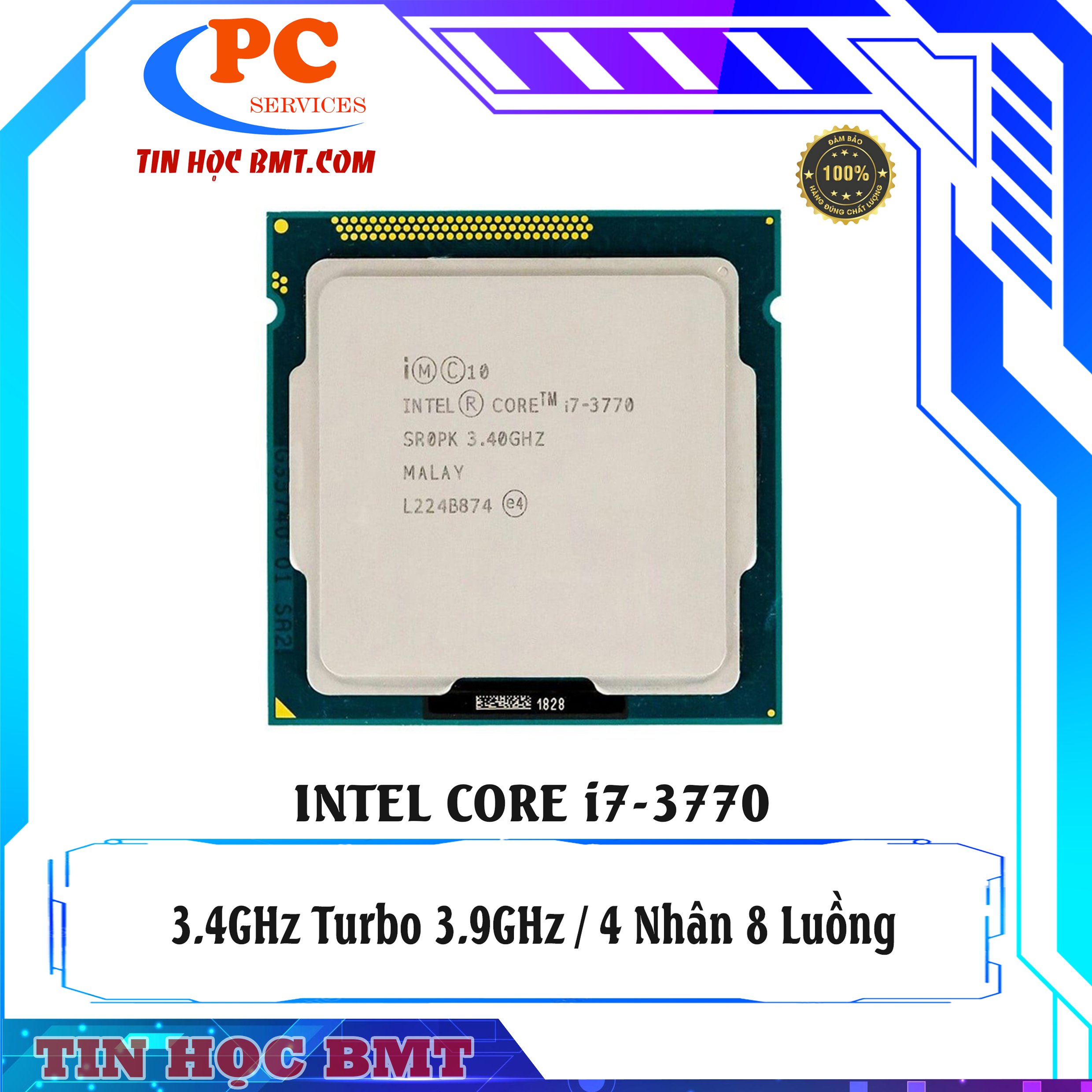 Cpu intel core I7-3770 (3.90GHz, 8M, 4 Cores 8 Threads)