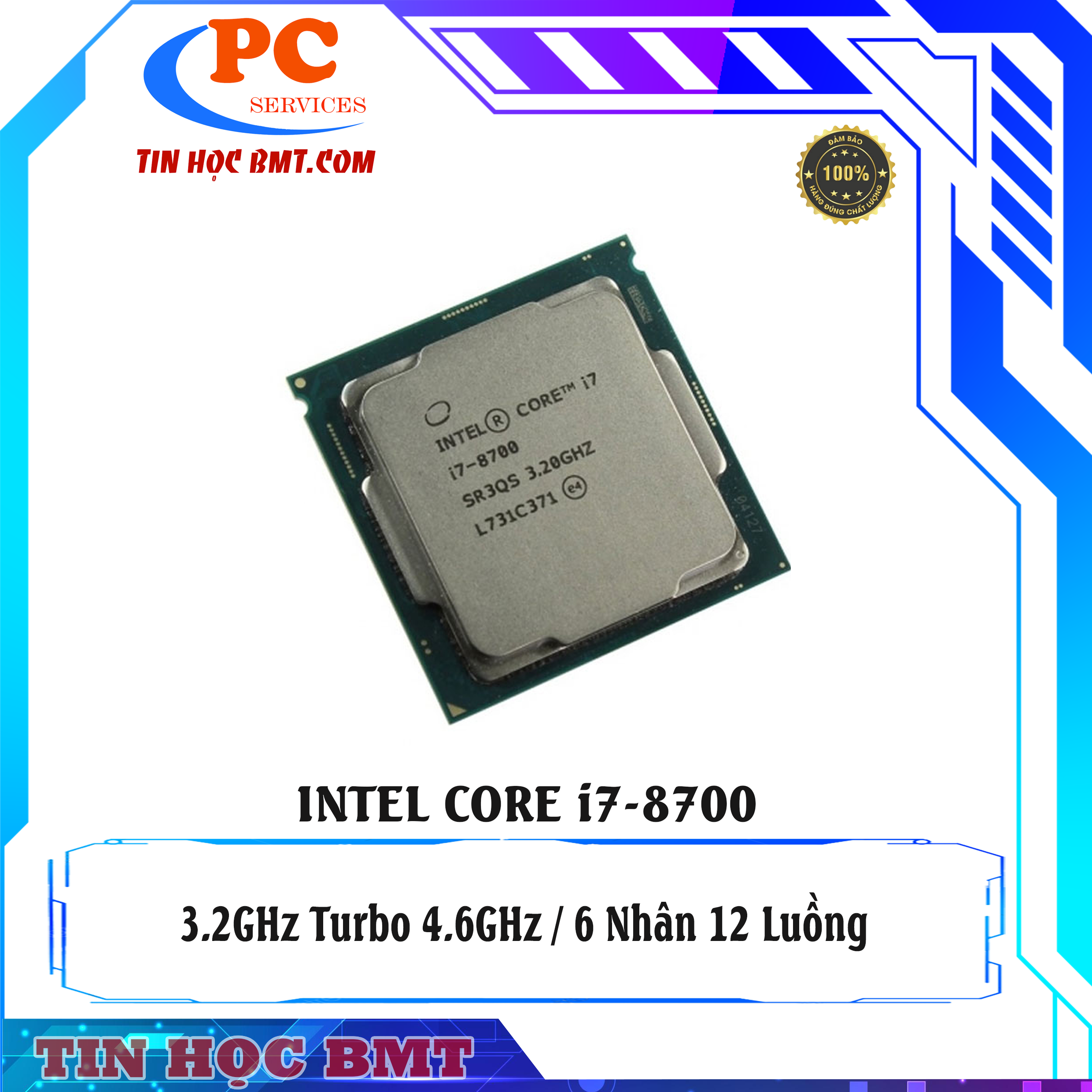 CPU Intel Core i7 8700 (4.60GHz, 12M, 6 Cores 12 Threads)
