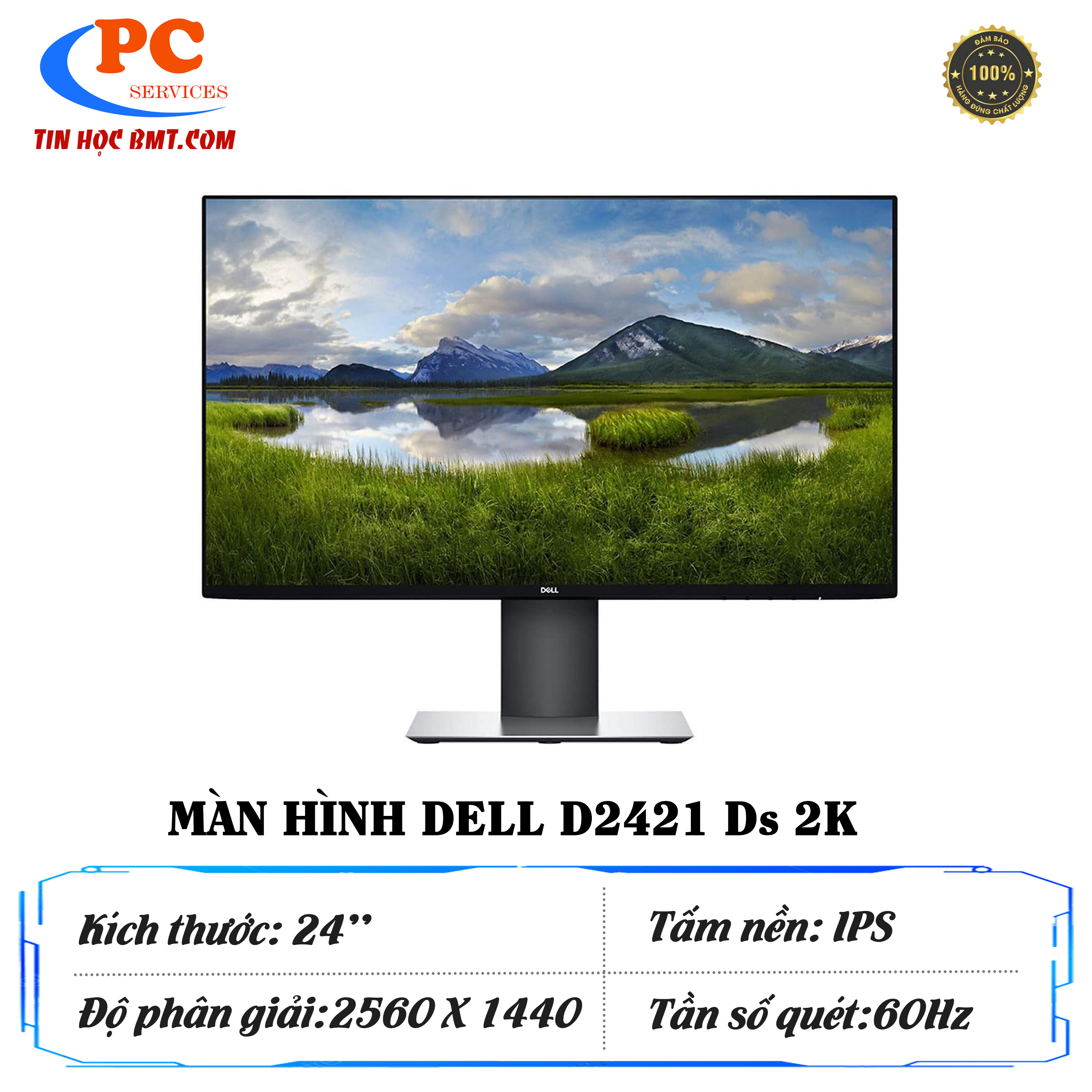 Màn hình Dell D2421H Công Ty | 23.8 inch, Full HD, IPS, 60Hz, 5ms, phẳng