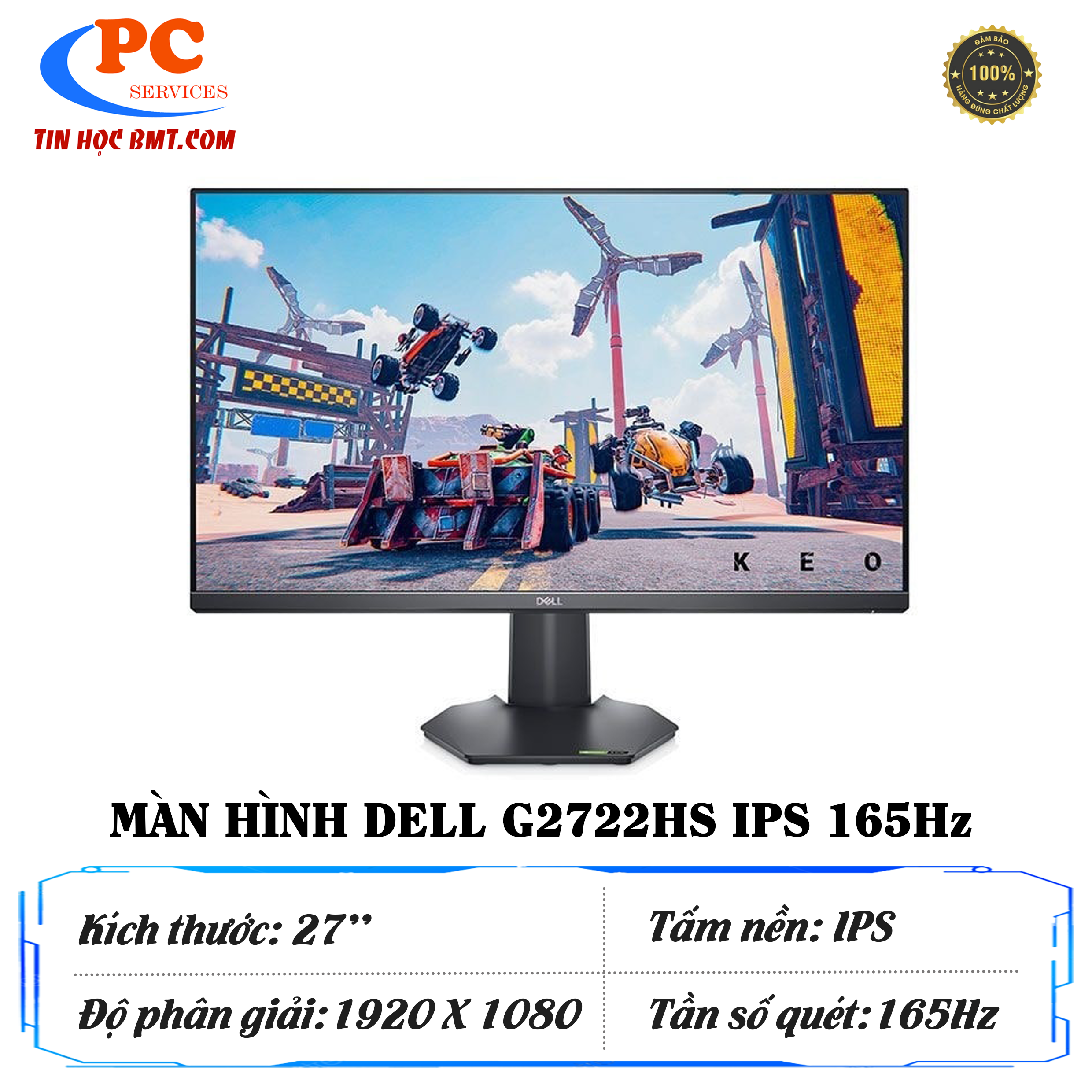 Màn hình Gaming Dell G2722HS (27 inch/FHD/IPS/165Hz/1ms)