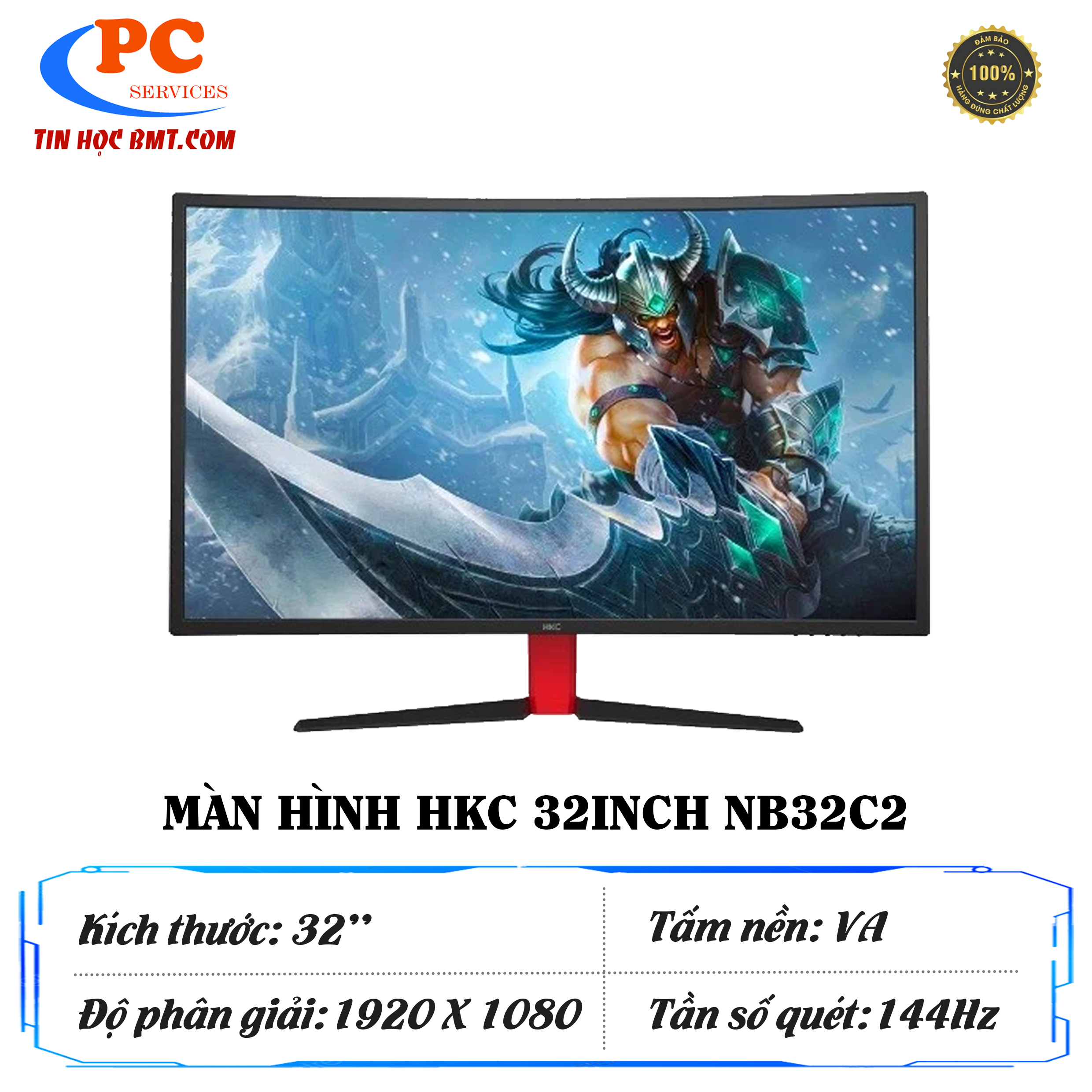 Màn hình LCD HKC NB32C 32inch Cong 165Hz