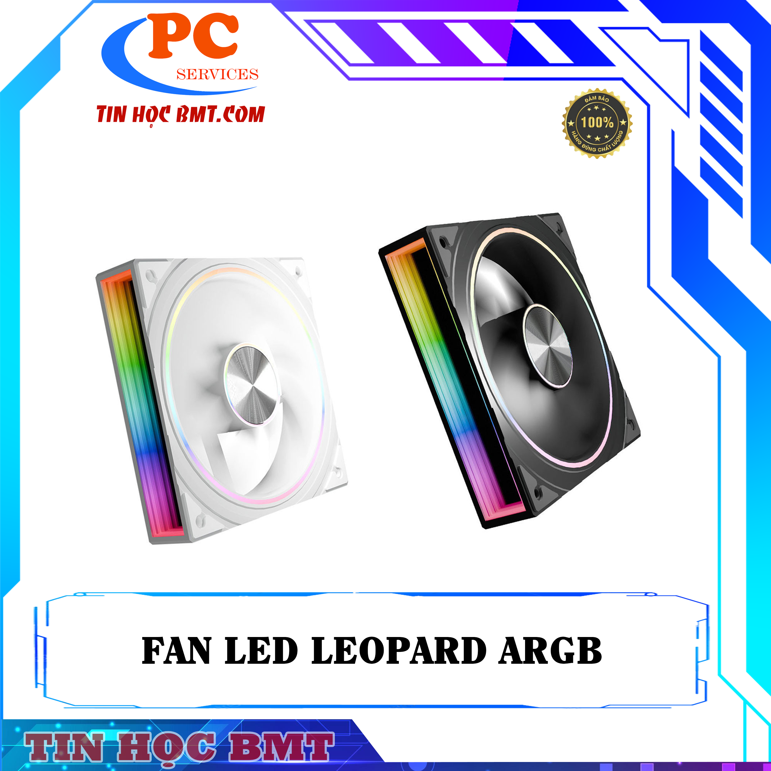 Fan Jungle Leopard Transwarp 120 ARGB - Black/White