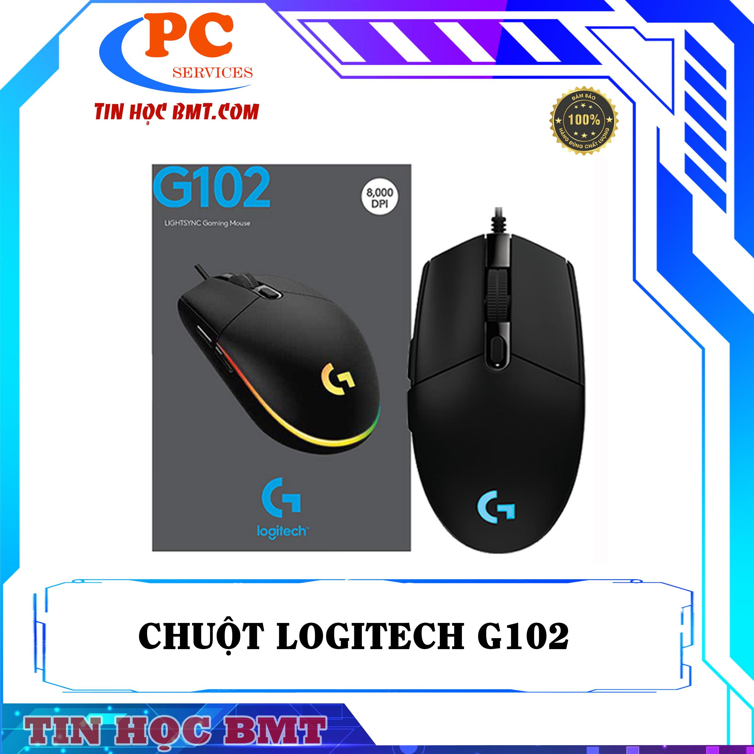 Chuột Logitech G102 LightSync Black