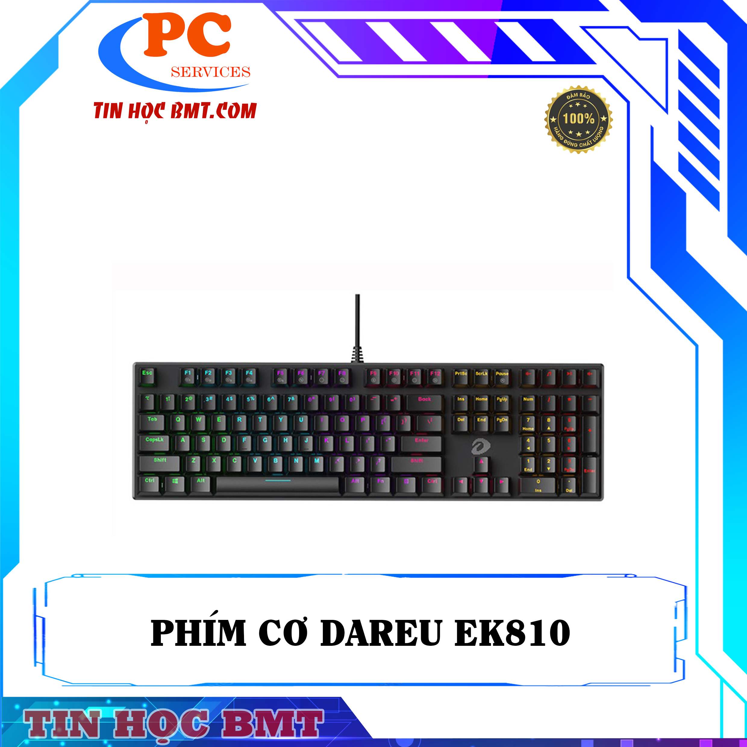 Bàn phím cơ Gaming DAREU EK810 – Black