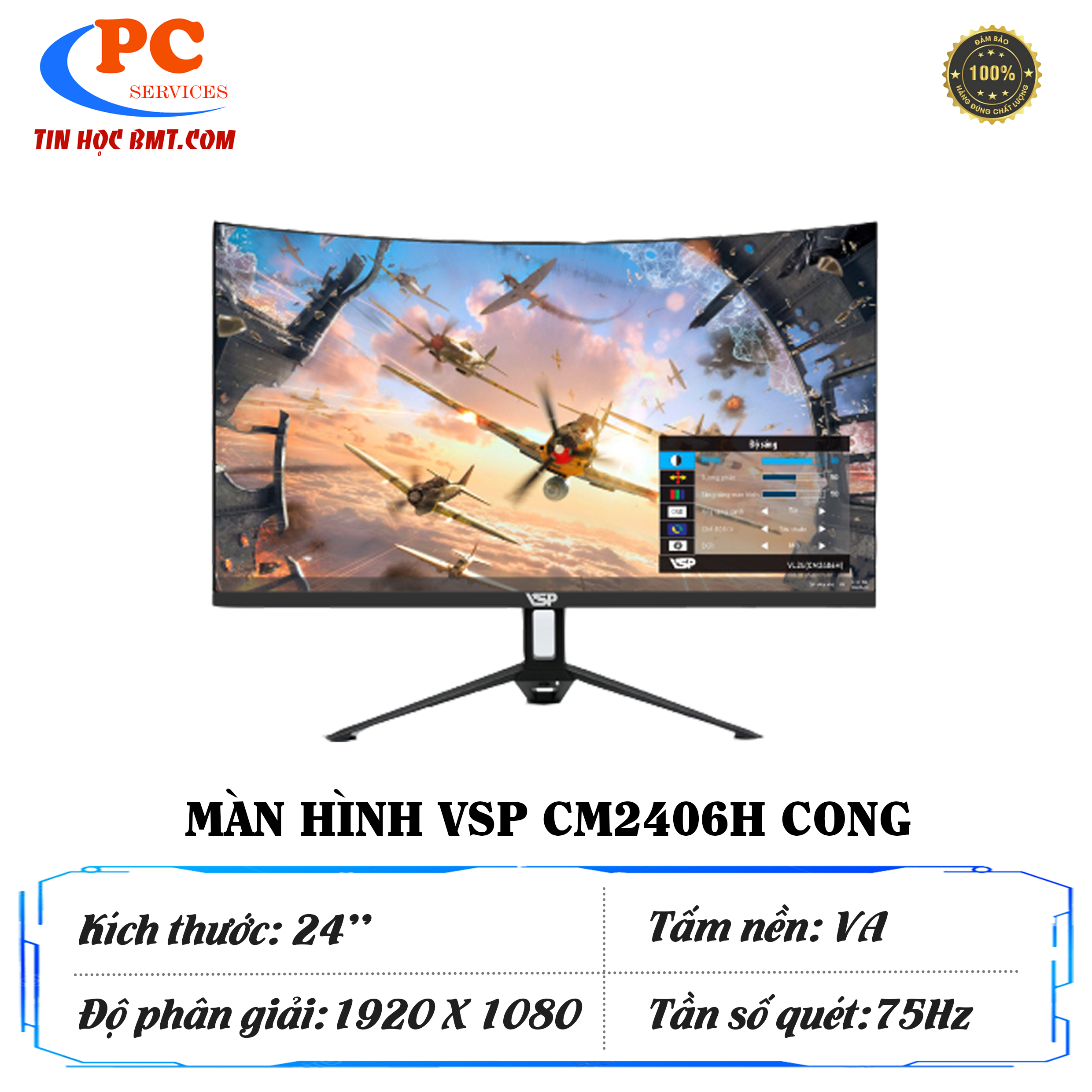 Màn hình LED cong 24inch VL24(CM2406H) Full HD