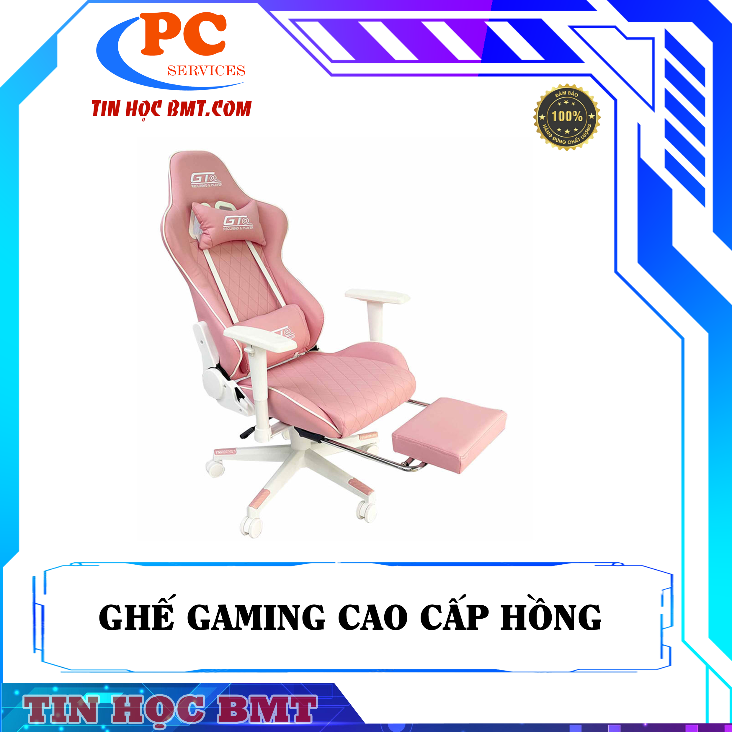GHÊ GAMING CAO CẤP HỒNG