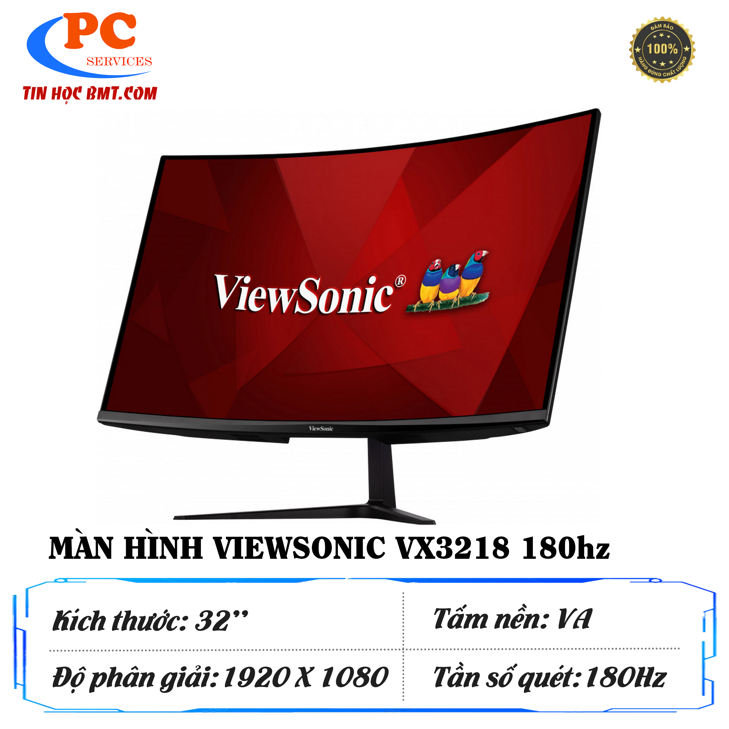 MÀN HÌNH 32 INCH CONG VIEWSONIC VX3218-PC-MHD FHD/180HZ/1MS