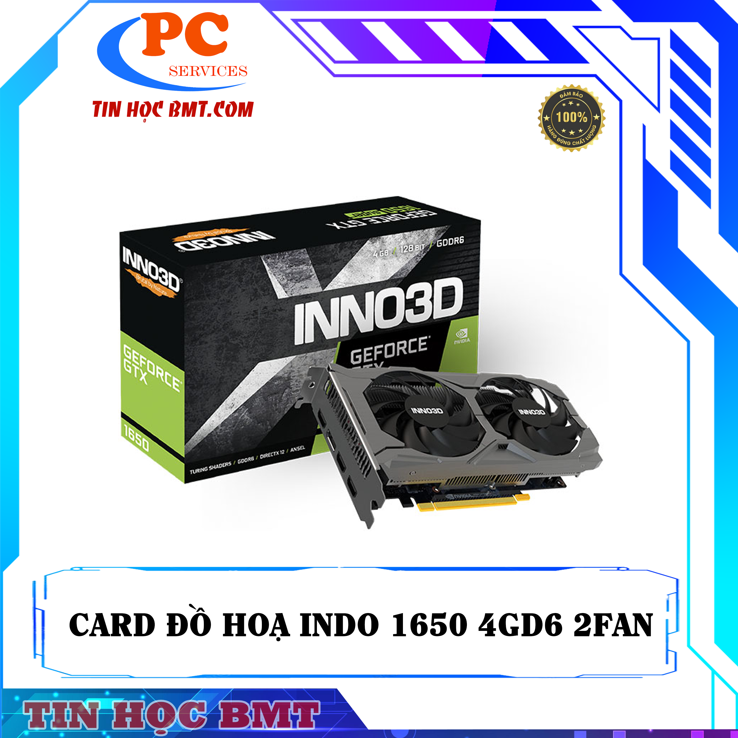 Card màn hình Inno3D GTX 1650 TWIN X2 OC 4GB GDDR6