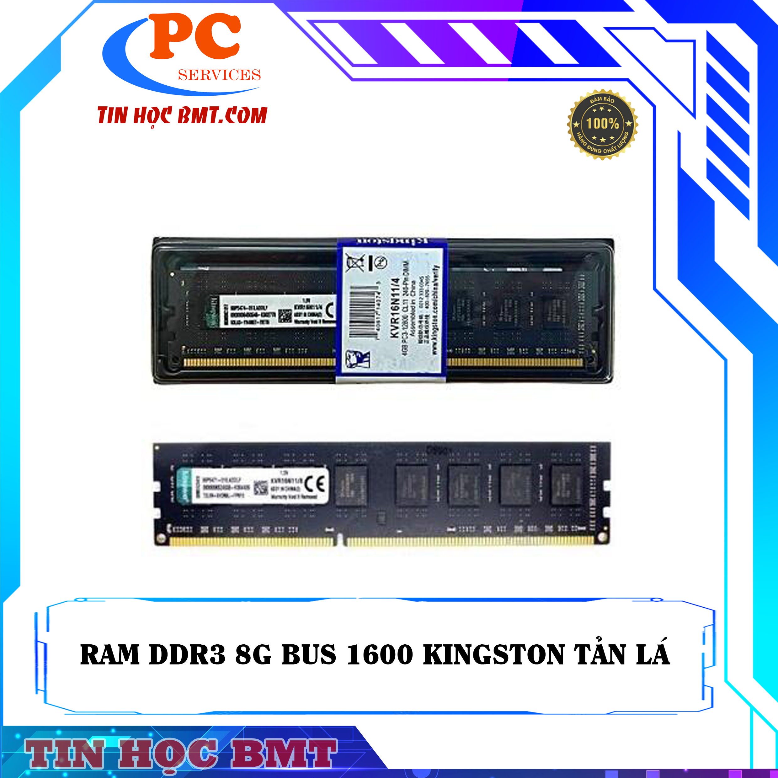 Ram Kingston 8GB (8GBx1) DDR3 1600 Mhz