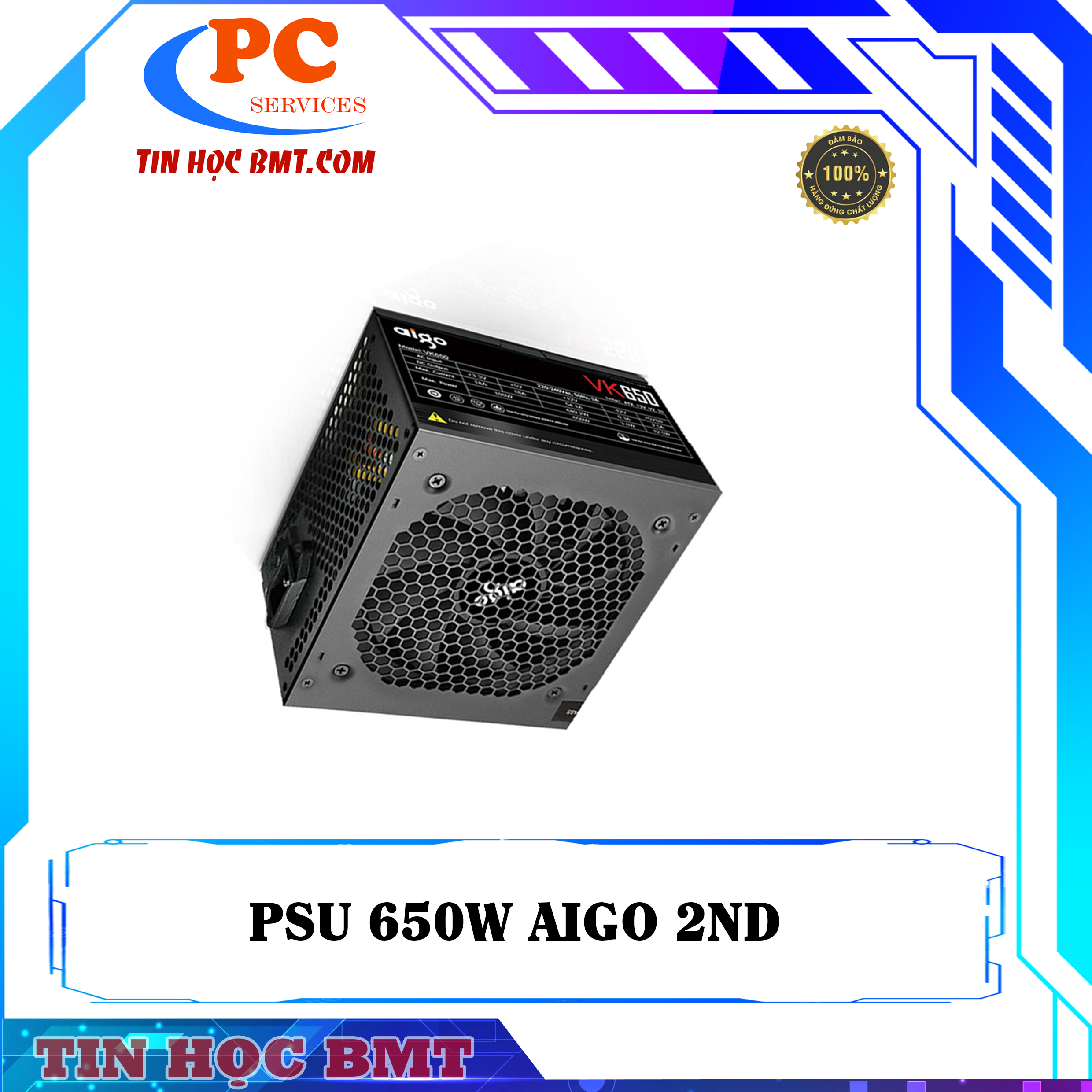 NGUỒN MÁY TÍNH AIGO 650W 2nd
