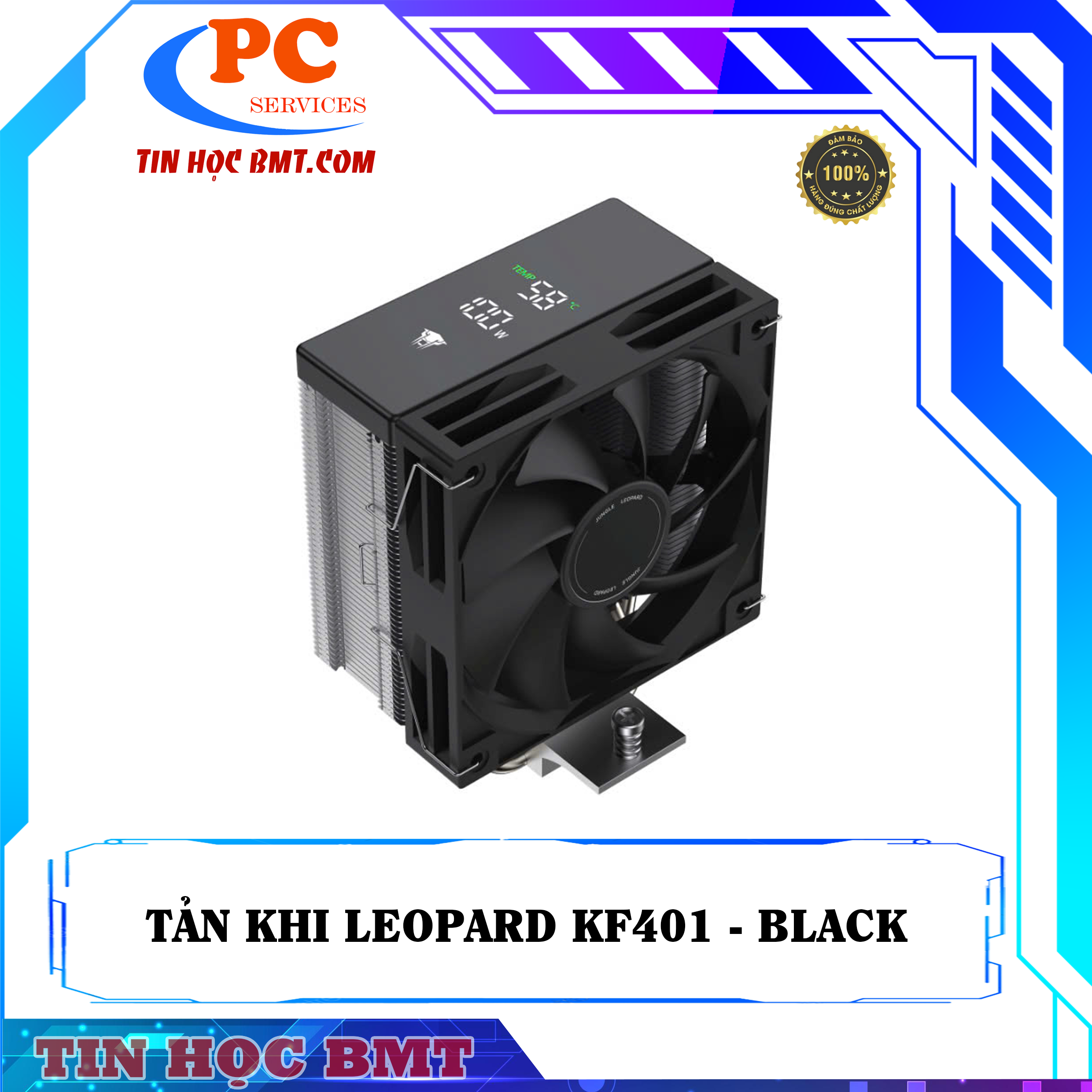 Tản nhiệt khí Leopard KF401 DGT RGB - Black