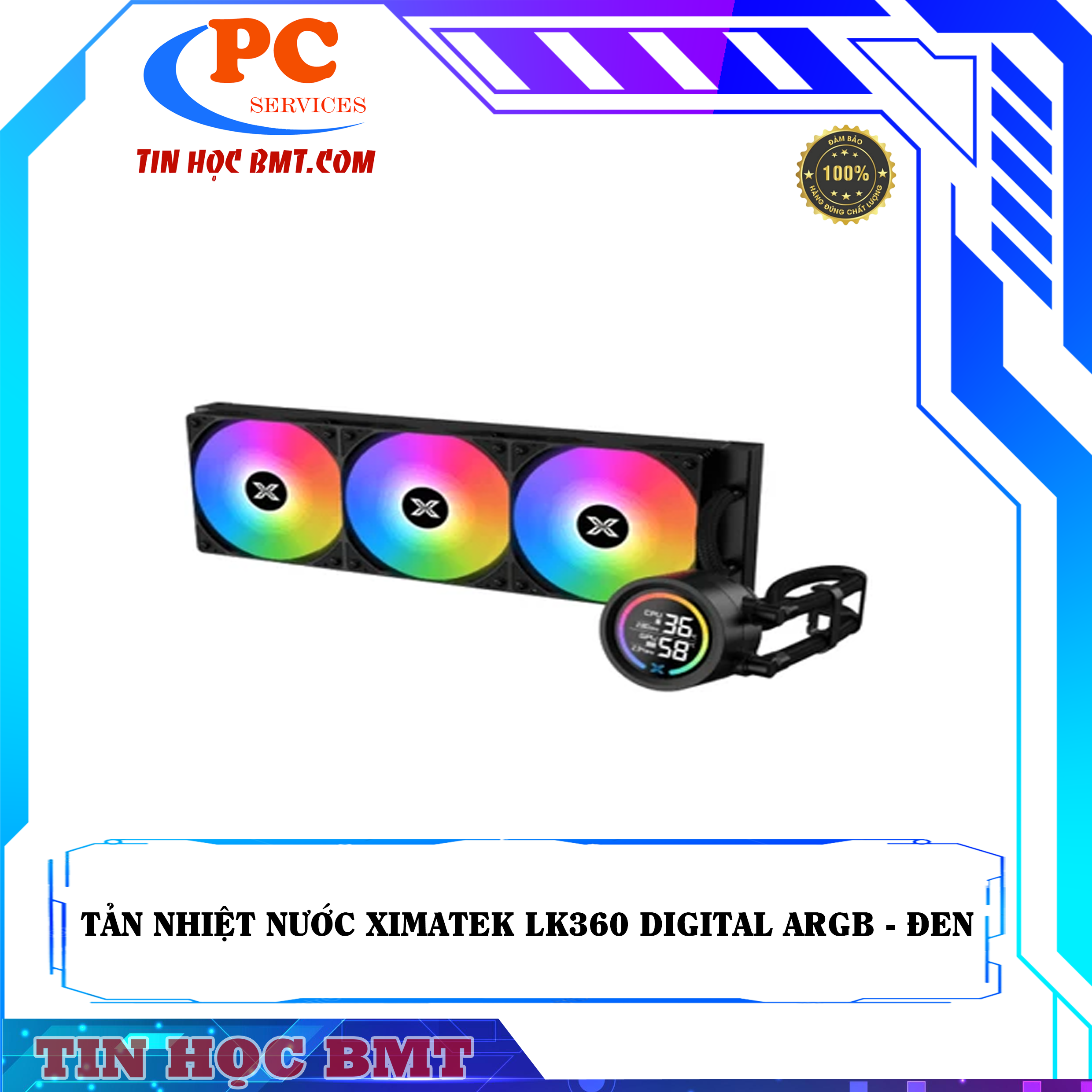 Tản nhiệt nước Xigmatek LK360 Digital ARGB - Đen