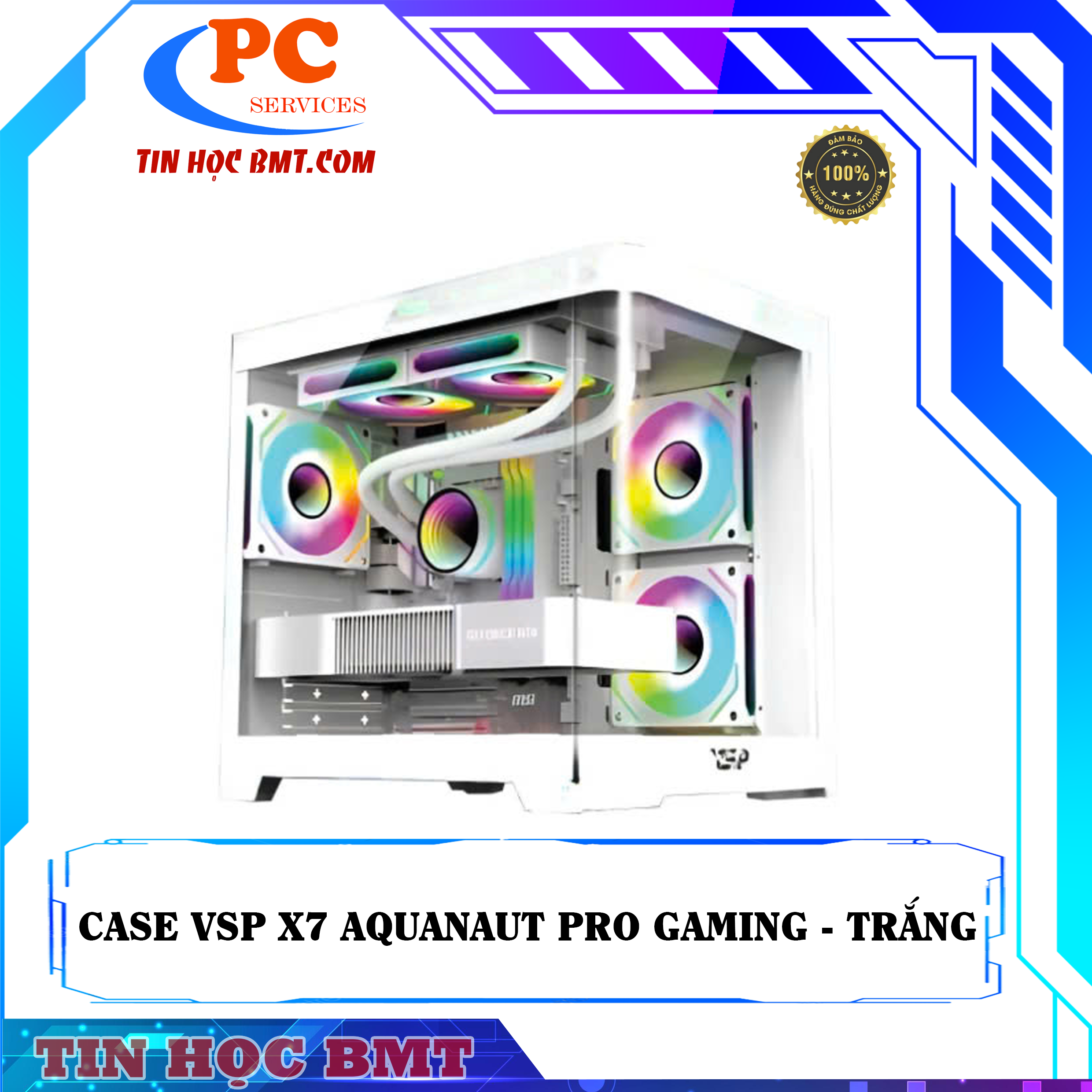 CASE BỂ CÁ VSP AQUANAUT GAMING X7 - TRẮNG